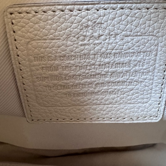 COACH Turnlock Hobo Chalk White Leather Shoulder Bag - Picture 7 of 10